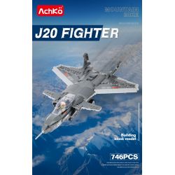 ACHKO 40002 non  MÁY BAY CHIẾN ĐẤU XUẤT SẮC TRUNG QUỐC TÀNG HÌNH J-20 bộ đồ chơi xếp lắp ráp ghép mô hình Military Army J-20 FIGHTER Quân Sự Bộ Đội 746 khối