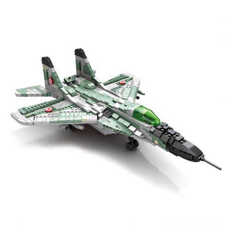 JUHANG TECHNOLOGY 88008 REOBRIX 33024 non  MÁY BAY CHIẾN ĐẤU MIG GUREVICH MIG-29 bộ đồ chơi xếp lắp ráp ghép mô hình Military Army MIG-29 MIKOYAN GUREVICH Quân Sự Bộ Đội 1387 khối