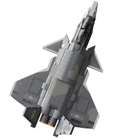 JUHANG TECHNOLOGY 88009 REOBRIX 33025 non  MÁY BAY CHIẾN ĐẤU TÀNG HÌNH J-20 CỦA TRUNG QUỐC bộ đồ chơi xếp lắp ráp ghép mô hình Military Army CHENGDU J-20 Quân Sự Bộ Đội 1911 khối