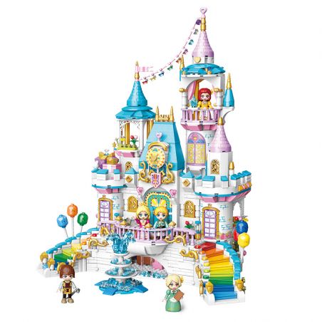 Enlighten 32016 Qman 32016 non  RAINBOWCAST CHÚC MỪNG bộ đồ chơi xếp lắp ráp ghép mô hình Prinecess Leah PRINCESS LEAH Công Chúa Leah 1373 khối