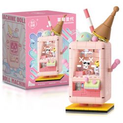 WEIGHT 2098 non  SUNDAE DÂU TÂY bộ đồ chơi xếp lắp ráp ghép mô hình 331 khối