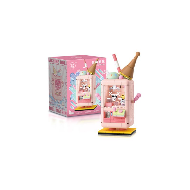 WEIGHT 2098 non  SUNDAE DÂU TÂY bộ đồ chơi xếp lắp ráp ghép mô hình 331 khối