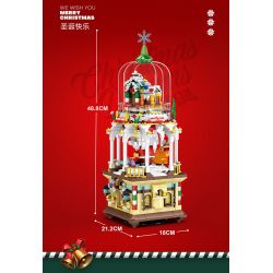 REOBRIX 66004 non  TƯỞNG TƯỢNG GIÁNG SINH bộ đồ chơi xếp lắp ráp ghép mô hình Seasonal CHRISTMAS DREAMS Mùa Lễ Hội 843 khối