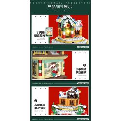 REOBRIX 66004 non  TƯỞNG TƯỢNG GIÁNG SINH bộ đồ chơi xếp lắp ráp ghép mô hình Seasonal CHRISTMAS DREAMS Mùa Lễ Hội 843 khối