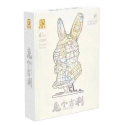 QIZHILE 103001 non  THỎ TỐT LÀNH bộ đồ chơi xếp lắp ráp ghép mô hình Creator Expert ROBBIT LUCKY Chuyên Gia Sáng Tạo