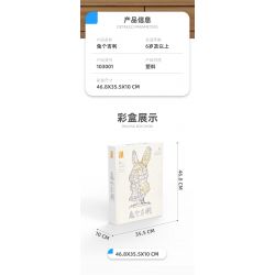 QIZHILE 103001 non  THỎ TỐT LÀNH bộ đồ chơi xếp lắp ráp ghép mô hình Creator Expert ROBBIT LUCKY Chuyên Gia Sáng Tạo