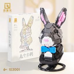 QIZHILE 103001 non  THỎ TỐT LÀNH bộ đồ chơi xếp lắp ráp ghép mô hình Creator Expert ROBBIT LUCKY Chuyên Gia Sáng Tạo