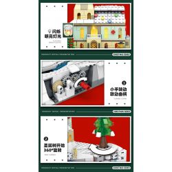 REOBRIX 66003 non  CHRISTMAS TOWN. bộ đồ chơi xếp lắp ráp ghép mô hình Seasonal CHRISTMAS IN TOWN Mùa Lễ Hội 1201 khối