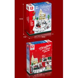 REOBRIX 66003 non  CHRISTMAS TOWN. bộ đồ chơi xếp lắp ráp ghép mô hình Seasonal CHRISTMAS IN TOWN Mùa Lễ Hội 1201 khối