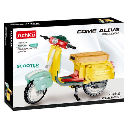 ACHKO 50018 non  XE MÁY CỪU NHỎ bộ đồ chơi xếp lắp ráp ghép mô hình  LITTLE SHEEP Kỹ Thuật Công Nghệ Cao Mô Hình Phương Tiện 747 khối