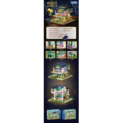 ZHEGAO DZ6110 6110 non  BIỆT THỰ NẮNG bộ đồ chơi xếp lắp ráp ghép mô hình Creator SUNSHINE VILLA Sáng Tạo 2395 khối