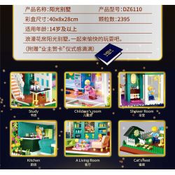 ZHEGAO DZ6110 6110 non  BIỆT THỰ NẮNG bộ đồ chơi xếp lắp ráp ghép mô hình Creator SUNSHINE VILLA Sáng Tạo 2395 khối