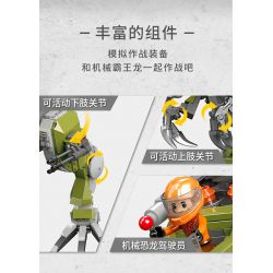 XINGBAO XB-57016 57016 XB57016 non  TYRANNOSAURUS REX CƠ HỌC (10 TRONG 1) bộ đồ chơi xếp lắp ráp ghép mô hình Creator Sáng Tạo 1159 khối