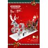 REOBRIX 66002 non  GIÁNG SINH XE TRƯỢT TUYẾT bộ đồ chơi xếp lắp ráp ghép mô hình Seasonal CHRISTMAS SLEIGH Mùa Lễ Hội 1572 khối