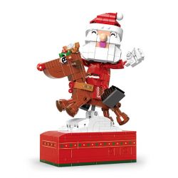 XINGBAO XB-18019 18019 XB18019 non  HỘP NHẠC TUẦN LỘC ĐI TRÊN TUYẾT bộ đồ chơi xếp lắp ráp ghép mô hình Creator Sáng Tạo 442 khối