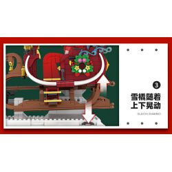 REOBRIX 66002 non  GIÁNG SINH XE TRƯỢT TUYẾT bộ đồ chơi xếp lắp ráp ghép mô hình Seasonal CHRISTMAS SLEIGH Mùa Lễ Hội 1572 khối