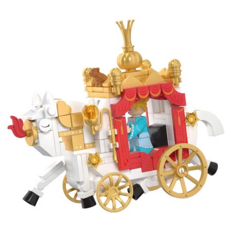 WEKKI 506178 non  CÔ BÉ LỌ LEM BMW bộ đồ chơi xếp lắp ráp ghép mô hình FAIRY TALE TOWN MINI-CAR FASTER CARRIGE 221 khối