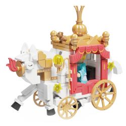 WEKKI 506178 non  CÔ BÉ LỌ LEM BMW bộ đồ chơi xếp lắp ráp ghép mô hình FAIRY TALE TOWN MINI-CAR FASTER CARRIGE 221 khối