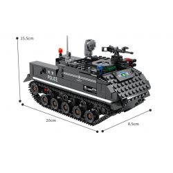 Kazi KY67285 67285 non  XE BỌC THÉP bộ đồ chơi xếp lắp ráp ghép mô hình 539 khối