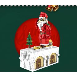 REOBRIX 66001 non  ÔNG GIÀ NOEN bộ đồ chơi xếp lắp ráp ghép mô hình Seasonal SANTA COMING Mùa Lễ Hội 1039 khối