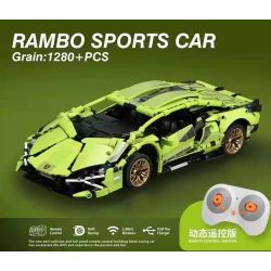 LEDO LD0754 0754 non  XE THỂ THAO MÀU XANH LÁ CÂY bộ đồ chơi xếp lắp ráp ghép mô hình  RAMBO SPORTS CAR Kỹ Thuật Công Nghệ Cao Mô Hình Phương Tiện 1280 khối