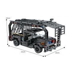 Kazi KY67280 67280 non  XE BÁN TẢI CÓ VŨ TRANG bộ đồ chơi xếp lắp ráp ghép mô hình 466 khối