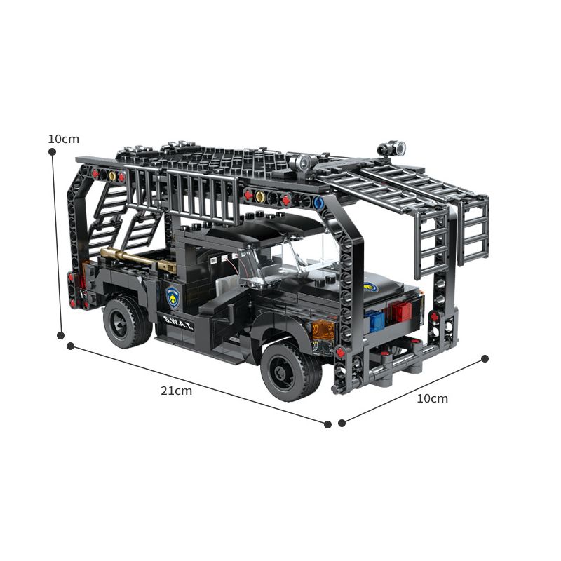 Kazi KY67280 67280 non  XE BÁN TẢI CÓ VŨ TRANG bộ đồ chơi xếp lắp ráp ghép mô hình 466 khối