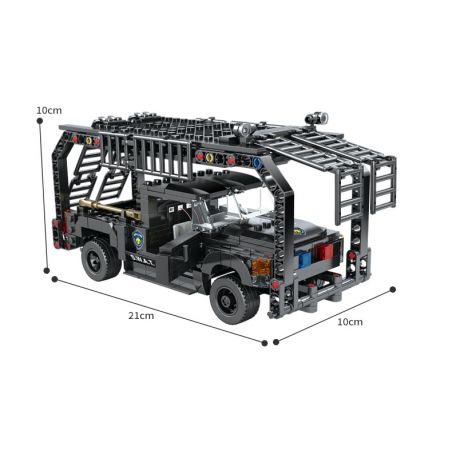 Kazi KY67280 67280 non  XE BÁN TẢI CÓ VŨ TRANG bộ đồ chơi xếp lắp ráp ghép mô hình 466 khối