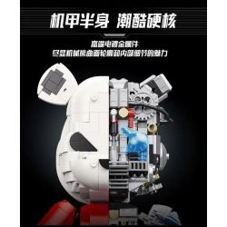 WANGAO 188001 non  GẤU CƠ BẠO LỰC 400% bộ đồ chơi xếp lắp ráp ghép mô hình BEAR ROBOT MECHANICAL VIOLENCE 1471 khối