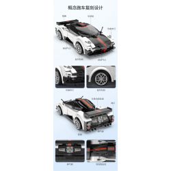 CADA DOUBLEE C51082 51082 non  CON TRAI CỦA GIÓ tỷ lệ 1:20 bộ đồ chơi xếp lắp ráp ghép mô hình Racers Z-WIND Đua Tốc Độ 258 khối