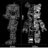 WANGAO 188001 non  GẤU CƠ BẠO LỰC 400% bộ đồ chơi xếp lắp ráp ghép mô hình BEAR ROBOT MECHANICAL VIOLENCE 1471 khối