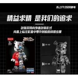 WANGAO 188001 non  GẤU CƠ BẠO LỰC 400% bộ đồ chơi xếp lắp ráp ghép mô hình BEAR ROBOT MECHANICAL VIOLENCE 1471 khối