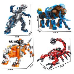 PanlosBrick 626005 Panlos Brick 626005 non  MECHA BEHEMOTH 4 LOẠI bộ đồ chơi xếp lắp ráp ghép mô hình 1268 khối