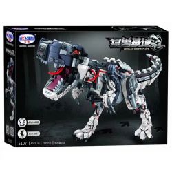 Winner 5107 non  T-REX CƠ KHÍ bộ đồ chơi xếp lắp ráp ghép mô hình DINOSAUR BASE EXPLORE 2345 khối