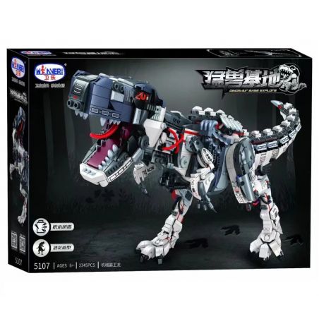 Winner 5107 non  T-REX CƠ KHÍ bộ đồ chơi xếp lắp ráp ghép mô hình DINOSAUR BASE EXPLORE 2345 khối