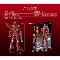 拓乐 6013 non  GIÁP NANO THÉP MARK 50 bộ đồ chơi xếp lắp ráp ghép mô hình Marvel Super Heroes IRON HERO Siêu Anh Hùng Marvel 1293 khối