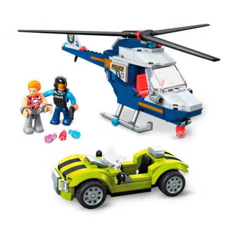 MEGA BLOKS GLK55 non  ĐUỔI THEO GIẢI CỨU THÀNH PHỐ bộ đồ chơi xếp lắp ráp ghép mô hình City 252 khối