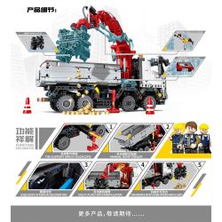 SHENG YUAN SY 72700 non  KỸ THUẬT XE TẢI HẠNG NẶNG bộ đồ chơi xếp lắp ráp ghép mô hình TECHINQUE 1416 khối