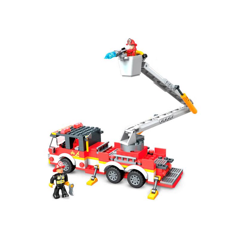 MEGA BLOKS GLK54 non  XE CỨU HỎA HỘ THÀNH PHỐ bộ đồ chơi xếp lắp ráp ghép mô hình City 244 khối