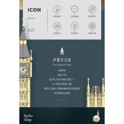 XINGBAO XB-18025 18025 XB18025 non  ĐỒNG HỒ LỚN bộ đồ chơi xếp lắp ráp ghép mô hình Buildings BIG BEN 815 khối