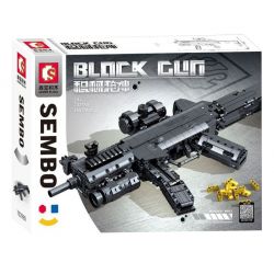 SEMBO 702980 non  SÚNG TIỂU LIÊN LS7. bộ đồ chơi xếp lắp ráp ghép mô hình 1507 khối