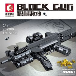 SEMBO 702980 non  SÚNG TIỂU LIÊN LS7. bộ đồ chơi xếp lắp ráp ghép mô hình 1507 khối