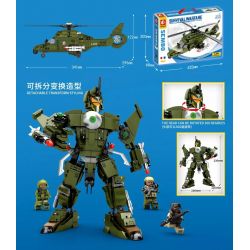 SEMBO 207052 SHENG YUAN SY 1566 non  PHÁO HẠM HẠNG NHẸ LAH bộ đồ chơi xếp lắp ráp ghép mô hình Military Army SURVIVAL WARFARE Quân Sự Bộ Đội 595 khối