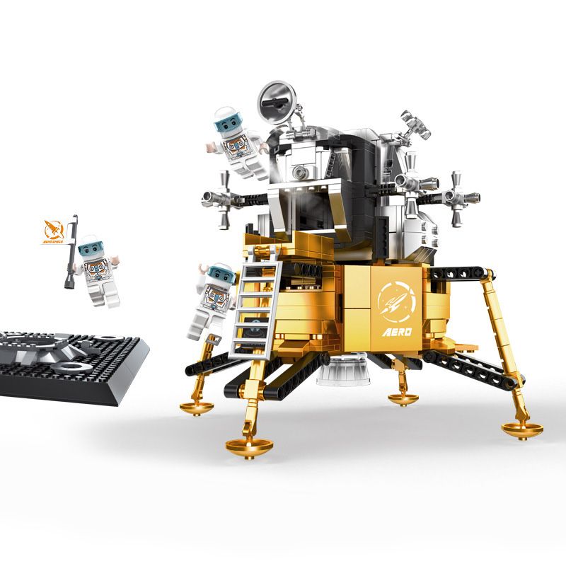 WANGE 5851 non  KHÔNG GIAN TÀU THĂM DÒ APOLLO bộ đồ chơi xếp lắp ráp ghép mô hình Space THE PAWL DISCOVERY LANDER Thám Hiểm Không Gian 1023 khối