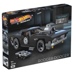 MEGA BLOKS HDJ98 non  BÁNH XE NÓNG TRÁNH tỷ lệ 1:20 bộ đồ chơi xếp lắp ráp ghép mô hình Mini Racing Pacemaker HOT WHEELS RODGER DODGER Đua Xe Mini 1011 khối