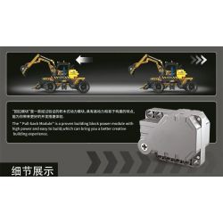 TA GAOLE T3037 3037 non  MÁY XÚC KÉO LÙI Ô TÔ bộ đồ chơi xếp lắp ráp ghép mô hình  EXCAVATOR Kỹ Thuật Công Nghệ Cao Mô Hình Phương Tiện 489 khối