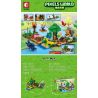 SEMBO 606109 non  TRANG VIÊN RỪNG RẬM bộ đồ chơi xếp lắp ráp ghép mô hình Minecraft PIXELS WORLD Game Xây Dựng 419 khối