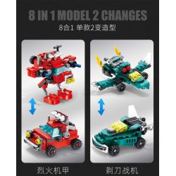 PanlosBrick 633065 Panlos Brick 633065 non  KẾT HỢP ÁO GIÁP CỰC ĐOAN 8 bộ đồ chơi xếp lắp ráp ghép mô hình Racing RACING MECHA Cuộc Đua 700 khối