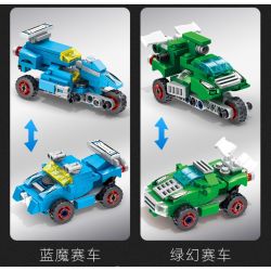 PanlosBrick 633065 Panlos Brick 633065 non  KẾT HỢP ÁO GIÁP CỰC ĐOAN 8 bộ đồ chơi xếp lắp ráp ghép mô hình Racing RACING MECHA Cuộc Đua 700 khối