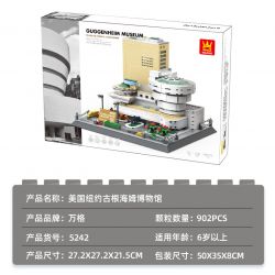 WANGE 5242 non  BẢO TÀNG SOLOMON GUGGENHEIM NEW YORK bộ đồ chơi xếp lắp ráp ghép mô hình Star Wars SOLOMON GUGGENHEIM MUSEUM Chiến Tranh Giữa Các Vì Sao 902 khối